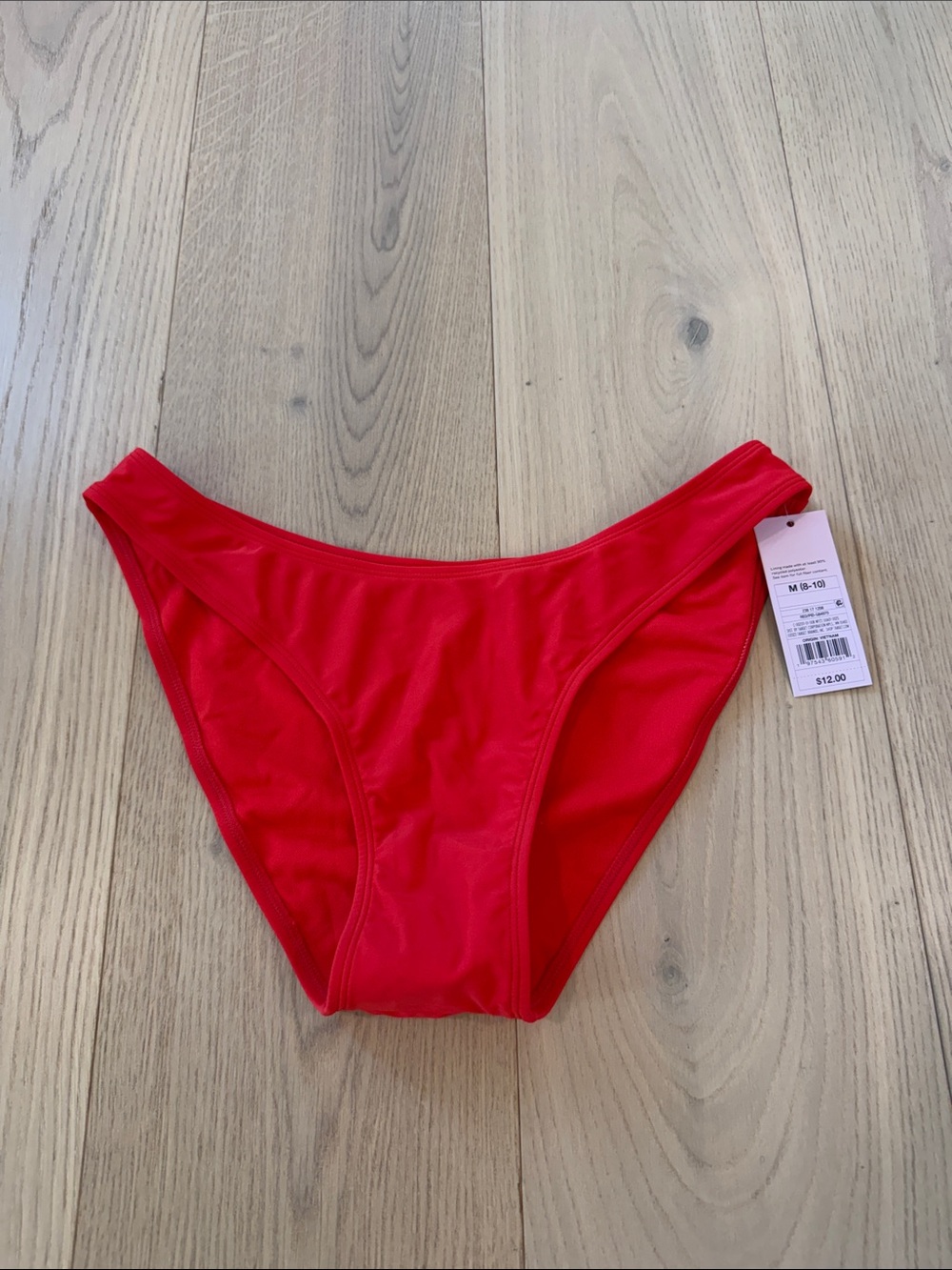 NWT Wild Fable Red Bikini Bottoms Women's Classic Swim Brief Size Medium / 8-10